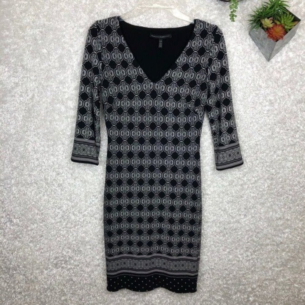 Whbm Reversible Solid Black Or Geometric Print Sh… - image 4